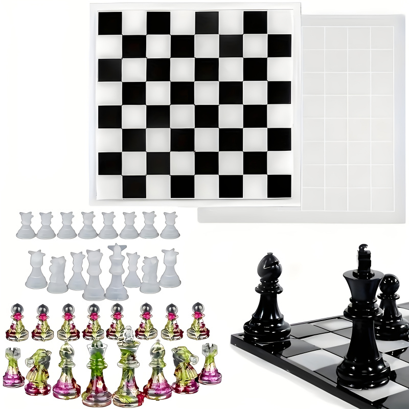 11Chessboard16Set di stampi in - Woodworking Resin recensione e prezzo